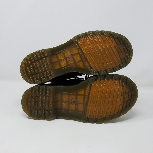 Dr Martens 1460W Cherry burgundy Leather Boots 8eyed Women's US Size 5 New - Picture 11 of 11